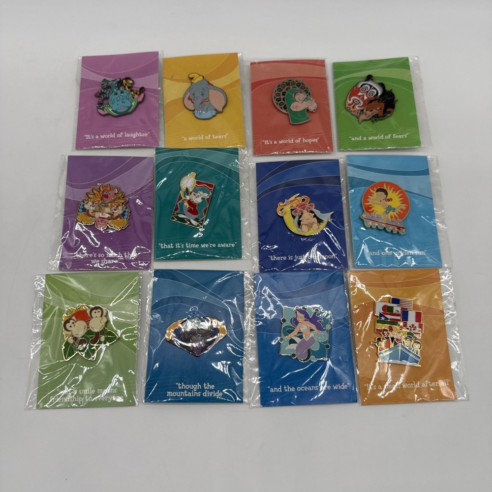Disney It's A Small World After All Special Edition Pins Set of 12 -- NEW
